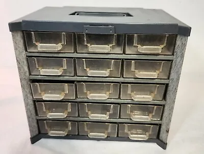 Vintage Parts Bin Storage Cabinet  15 Drawer Metal Plastic Unbranded • $22