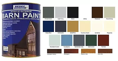 £50.56 • Buy Bedec Acrylic Exterior Barn Paint - All Colours - All Sizes