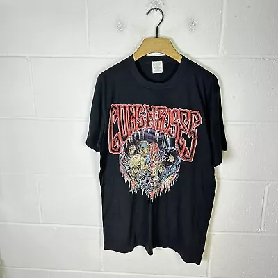 Vintage Guns N Roses Shirt Mens Large Black 1992 Brockum Use Your Illusion 90s • £103.95