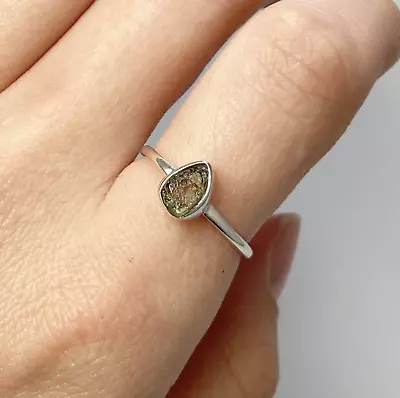 Moldavite Natural Raw Ring 925 Sterling Silver Amazing Jewelry All Size PG340 • $12.89