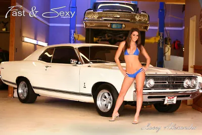 Lacey Playboy Model 1968 Ford Fairlane 428 Cobra Jet Poster • $24.95