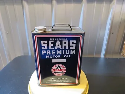 $125 • Buy Sears Oil Company Premium Motor Oil 2 Gallon Can Inv#325 Central NY Company