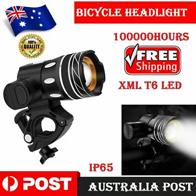 15000LM Bike Light LED USB Front Headlight Rechargable Bicycle Waterproof AU HOT • $14.24