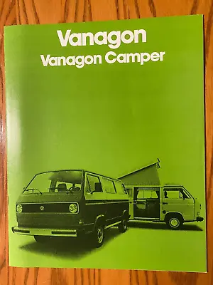 1980 Volkswagen VW Vanagon & Camper Sales Brochure - #W64-220-6011 - Nice Cond! • $14.95
