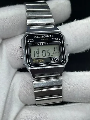 Elektronika 5 LCD Digital Vintage Melody Soviet Watch USSR Alarm + VIDEO  • $69.99