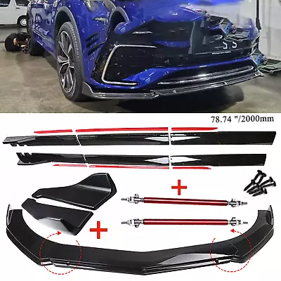 $99.99 • Buy Front Bumper Spoiler Splitter Side Skirt Rear Lip For VW Tiguan R Line Body