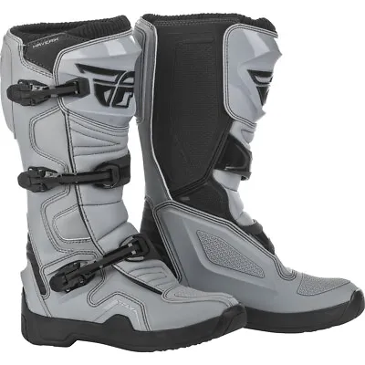 Fly Racing Maverik MX Boots - Grey/Black - SZ 8 - 364-68008 • $119.95