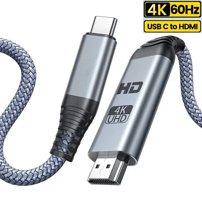 $9.99 • Buy USB 3.1 Type C To HDMI 2.0 Video Adapter Cable 4K 60Hz 30Hz For MacBook Pro Air