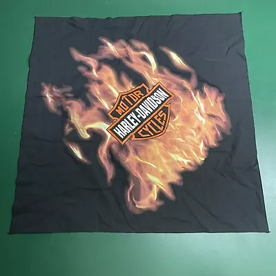 Vtg Fire Flames Bandana Handkerchief USA Biker Flames Harley Davidson • $10