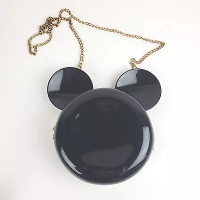 Vegan Disney Mickey Mouse Head Black Purse • $20.99