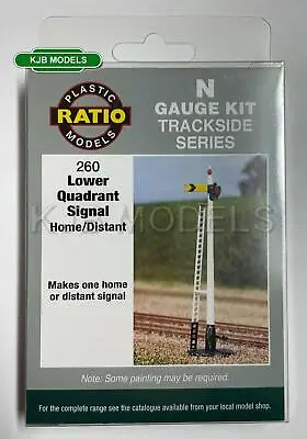 BNIB N Gauge Ratio 260 Home Or Distant (Lower Quadrant) Signal - Plastic Kit • £5.75