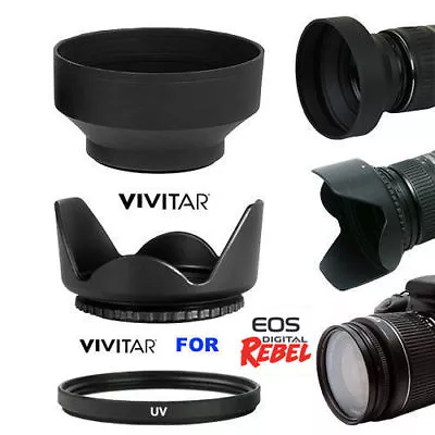 67MM LENS HOOD/RUBBER HOOD/UV FILTER FOR Canon EF 100mm F/2.8L Macro IS USM Lens • $20.86