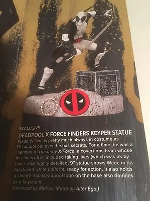 Exclusive White Deadpool - Finders Keypers Statue Figure W/ Keychain LootcrateDX • $67.36