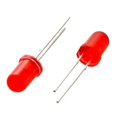 25 X Red LED 5mm Round Wide Angle Diffused LED Light Emitting Diode Bright PCB • $7.29