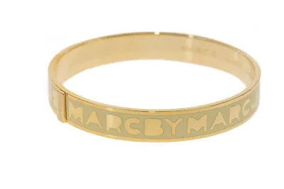 Marc By Marc Jacobs Gold / Cream Logo Bangle Bracelet - M3PE609 • £23.64