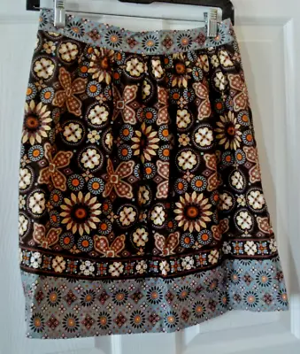 Vera Bradley What's Cookin' Apron Canyon Half Apron Brown Blue Floral NEW • $16.99