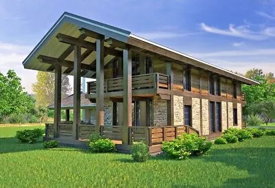$171900 • Buy Prefab Timber Frame Kit Engineered Wood House Diy Building Cabin Home Glulam Glt
