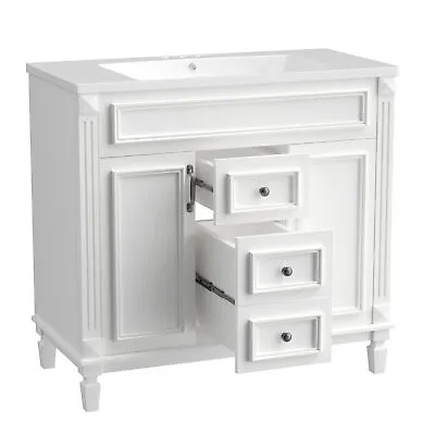 36'' Modern Bathroom Vanity Freestanding Single Basin Bathroom Vanity Cabinet    • $305.90