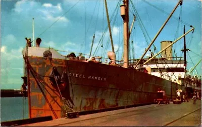 Vintage Postcard The Ship Steel Ranger Docked In Corpus Christi Texas TX    U460 • $12.95