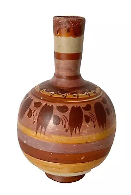 Mexican Hand Painted Tonala Earthenware Pottery Large Jug Vase Carafe Old 13.5  • $40