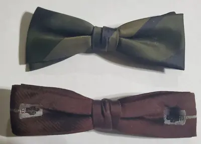 2 Vintage Bow Ties - Clip On Bowties - WEMBLEY & ROYAL • $39.99