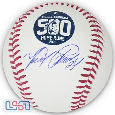 Miguel Cabrera Tigers Signed Autographed Rawlings 500 HR Baseball USA SM BAS • $224.95