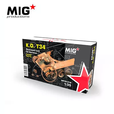 MIG 1/35 K.O. T34 Destroyed T34 Tank • $55.89