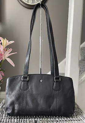 Yoshi Navy Blue Leather Tote Grab Bag • £29