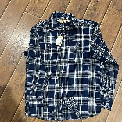 Red Head Brand Co Flannel Men's M Blue Plaid Long Sleeve Shirt • $19.99