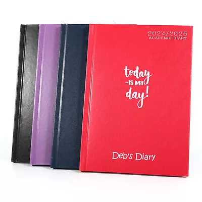 Personalised Academic Hardcover Diary 2024-2025 - A4/A5 | Custom Print Organiser • £12.99