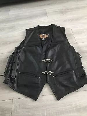 Harley Davidson Leather Waistcoat • £20