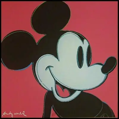 Andy Warhol Mickey Mouse Reproduced Poster  Homeoffice Size Huge 36x36 Inch • £21.24