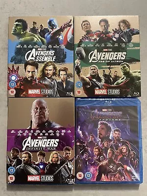 The AVENGERS 4 MOVIE COLLECTION Blu Ray Endgame NEW & SEALED • $49.95