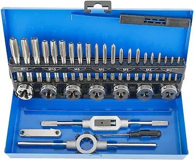 32pcs Tap And Die Set Metric Hardened Steel Tool Set Threading Rethreading Tool • $29.95