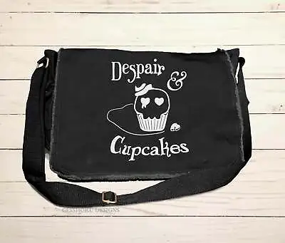 £48.57 • Buy Gothic Messenger Bag Despair And Cupcakes Bag Pastel Nu Goth Creep Dark Academia