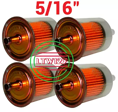 (4) 5/16  Gas/Fuel Filter INDUSTRIAL HIGH PERFORMANCE UNIVERSAL INLINE   4 L  • $10.98