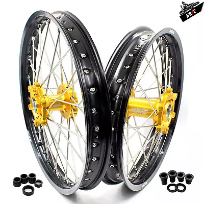 KKE 21  19  Alloy Spoke Wheels Rims Fit SUZUKI 1996-2007 RM125 / 1996-2008 RM250 • $529