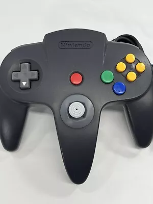 Authentic Nintendo 64 Controller Black Gray OEM Tight Stick N64 TESTED WORKING • $21