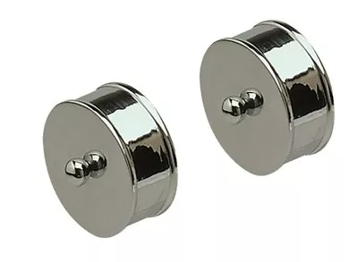 £17.57 • Buy 54mm Chrome End Caps Handrail Cap For Mopstick Stair Hand Rail (Pack Of 2)