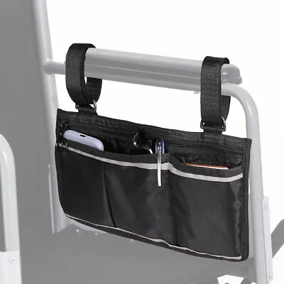 Wheelchair Side Bag Walker Storage Mesh Multi-Pocket Bag Wheelchair Accessories • $15.99