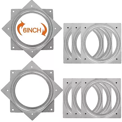 8 Pack 6 Inch Lazy Susan Hardware 5/16  Thick Square Rotating Bearing Plate W... • $32.69