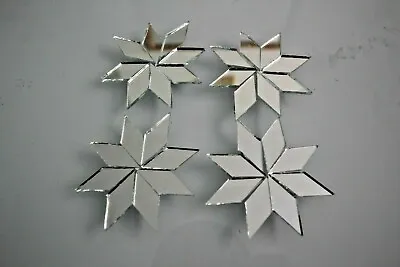 50 Pcs Mosaic Silver Mirror Tiles Diamond Shaped 12 X 28 Mm - FREE POSTAGE • £3.99
