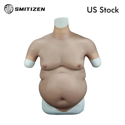 SMITIZEN Silicone Male Upper Body Suit With Huge Beer Belly For Cosplay Costume • $246.56
