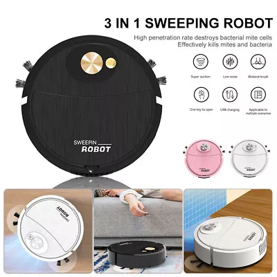 3 IN 1 Rechargeable Automatic Smart Robot Vacuum Cleaner Sweeper Floor • $15.69