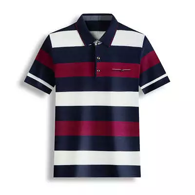 Fashion Men's Lapel Color Matching T-shirt • $25.79