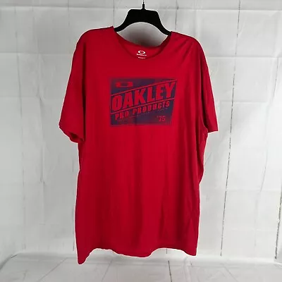 Oakley Men's Size XXL T-Shirt Pro Products '75 Graphic Red Navy Blue • $8.24