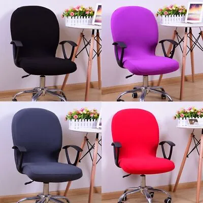 $11.71 • Buy Washable Elastic Seat Cover Computer Office Swivel Seat Cover Chair Covers