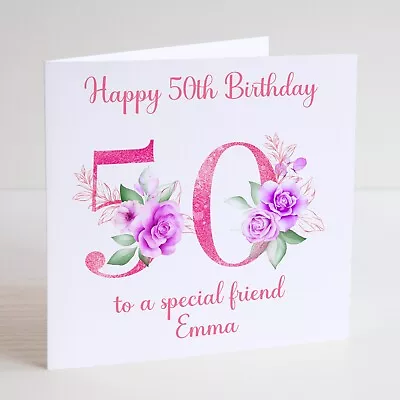 Personalised 50th Birthday Card Special Daughter Friend Sister Niece • £2.99