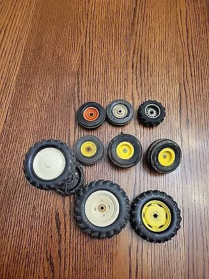 Vintage Ertl Diecast Farm Tractor Implement Wheels Tires Parts Lot Of 10!  • $19.99