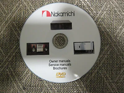 Nakamichi Audio Repair Service Schematics Manuals Recorder On 1 Dvd Pdf Format • $35.85